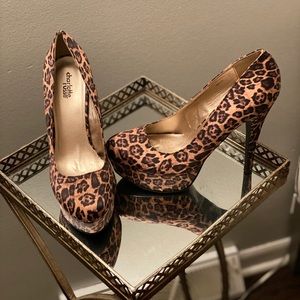Charlotte Russe cheetah print platform heels